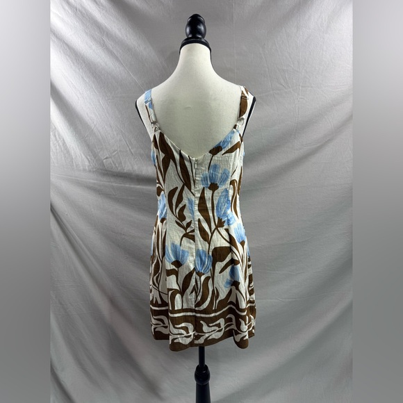 Boho Cami Mini Dress in Earthy Brown & Cream - Picture 7 of 7
